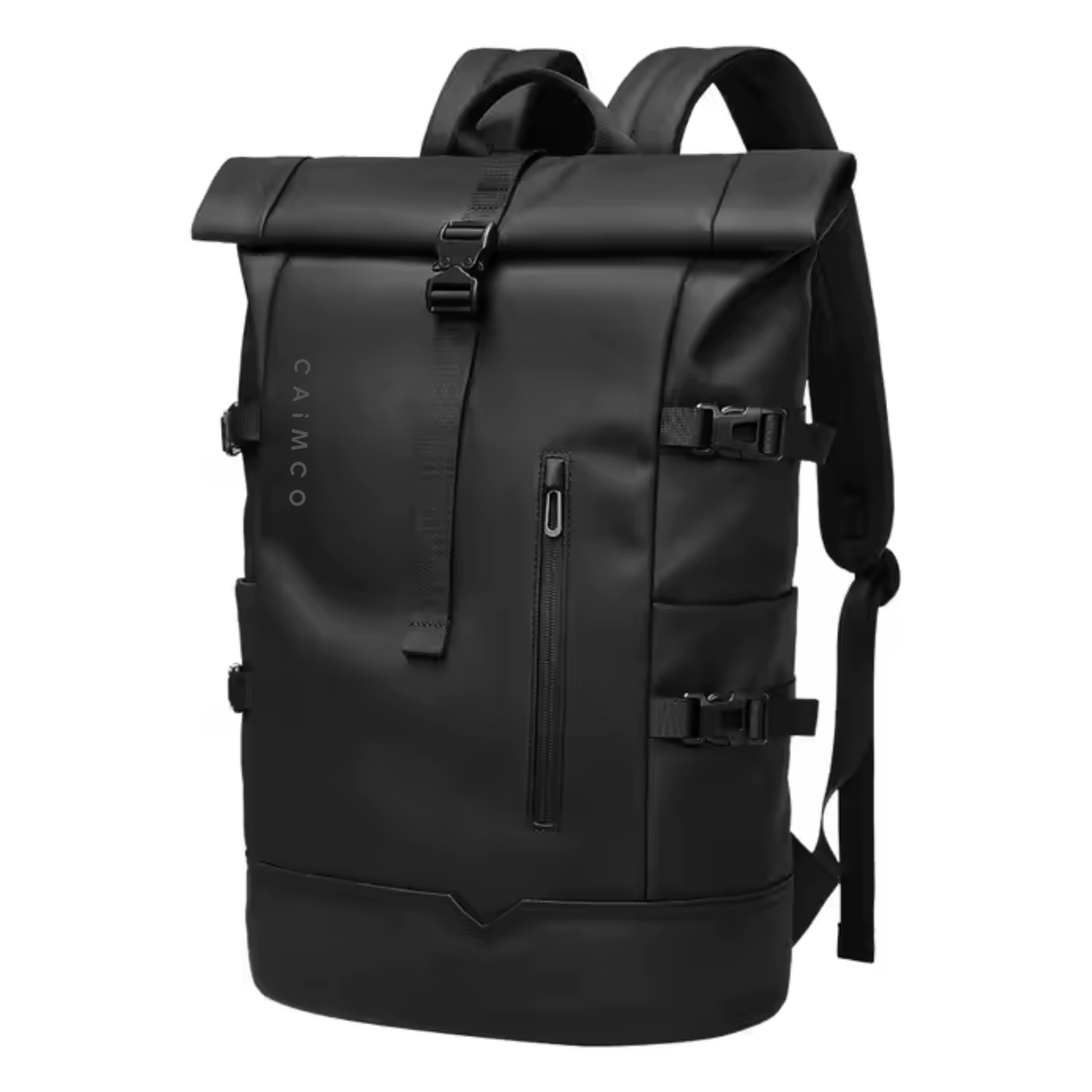 wasserdichter reiserucksack Caimco® Roll – Reisetasche & Rucksack – Wasserdichter Rucksack für Damen und Herren – Rollreisetasche & Handgepäckrucksack – Nachhaltiger Reiserucksack für Arbeit, Urlaub & Wochenendtrips